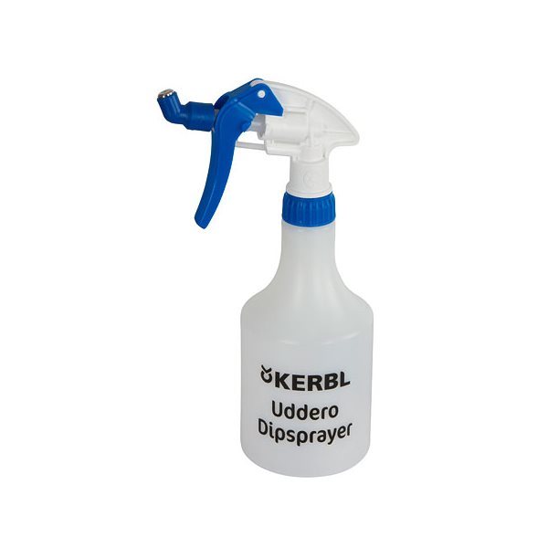 Teat dip sprayer with metal nozzle