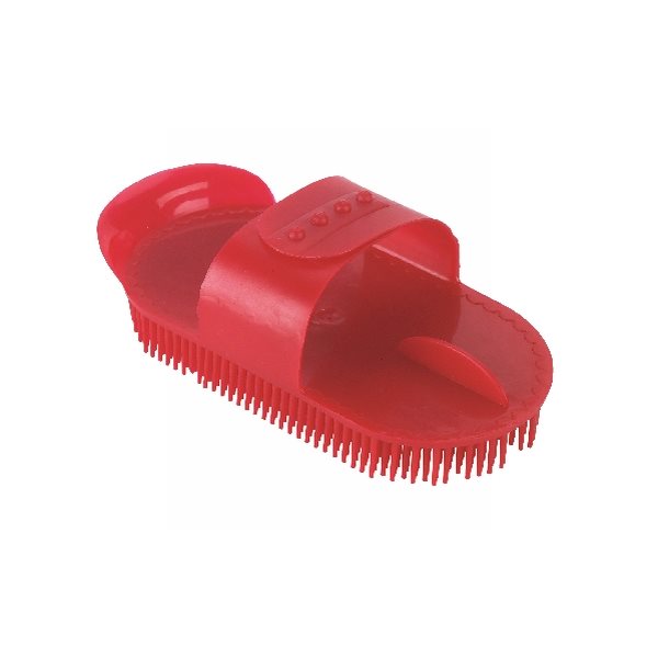 Plastic curry comb red