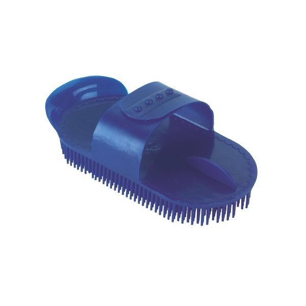 Plastic curry comb blue