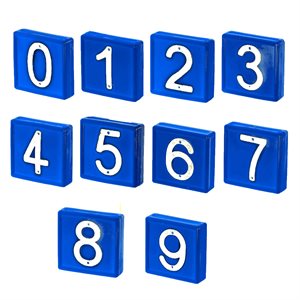 Numbering block standard blue # 0