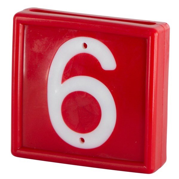 Numbering block standard red # 6 or 9