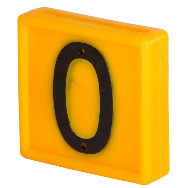 Numbering block standard yellow # 0