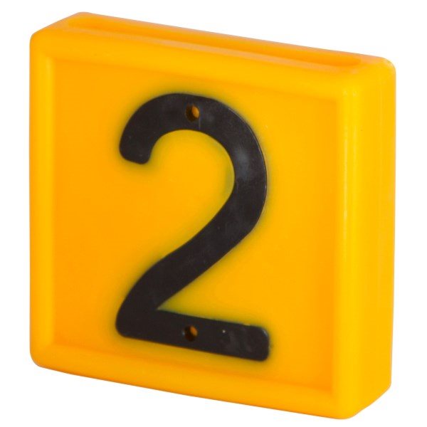 Numbering block standard yellow # 2