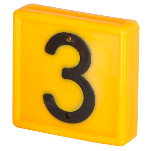 Numbering block standard yellow # 3