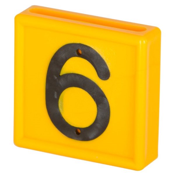 Numbering block standard yellow # 6 or 9