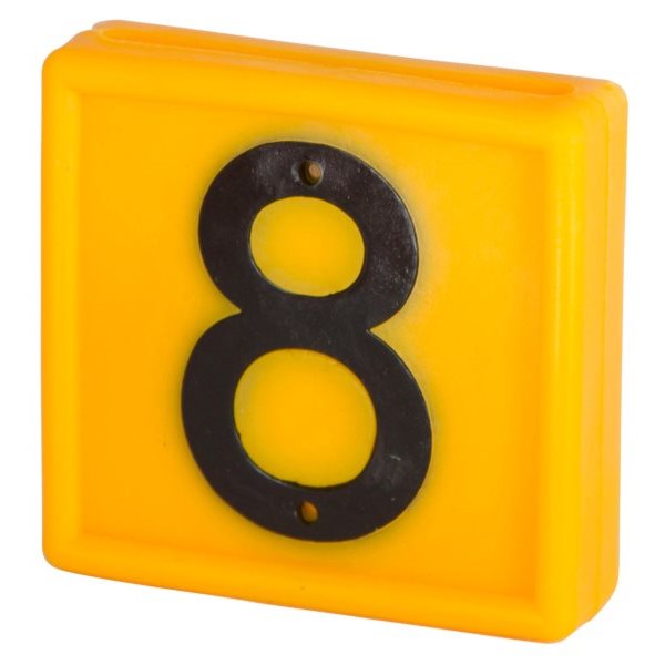 Numbering block standard yellow # 8