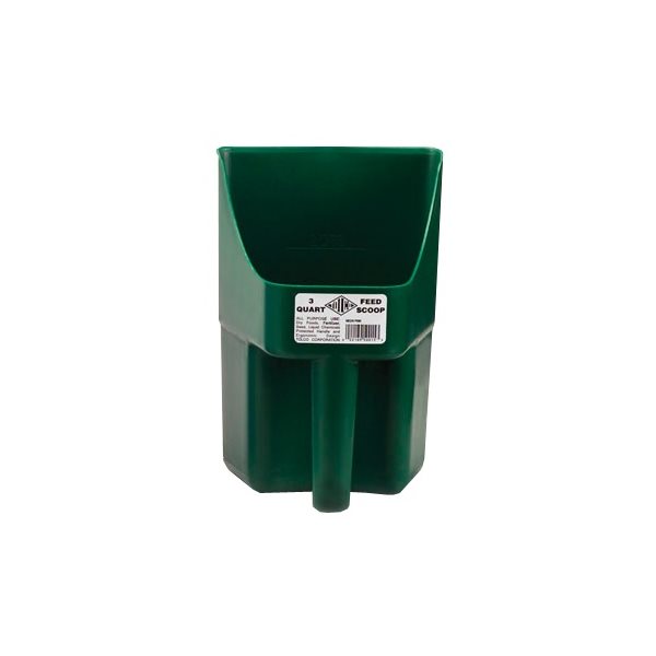 Multifonctional plastic scoop 3 qt green