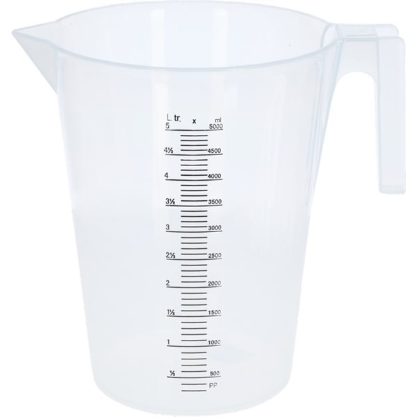 Measuring cup with handle and drain spout 5000 ml