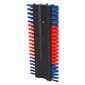 Semi-circular scratch brush blue & red