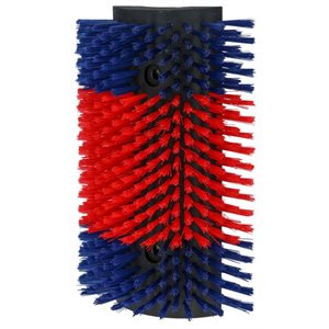 Semi-circular scratch brush blue & red XL