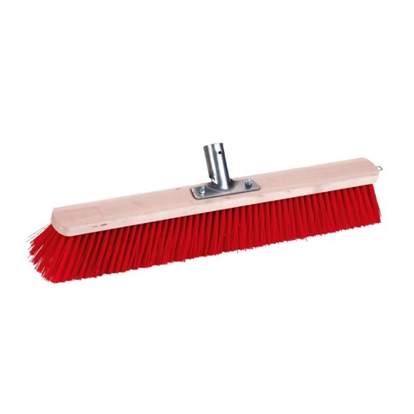 Large broom with elastane bristles red 60 cm