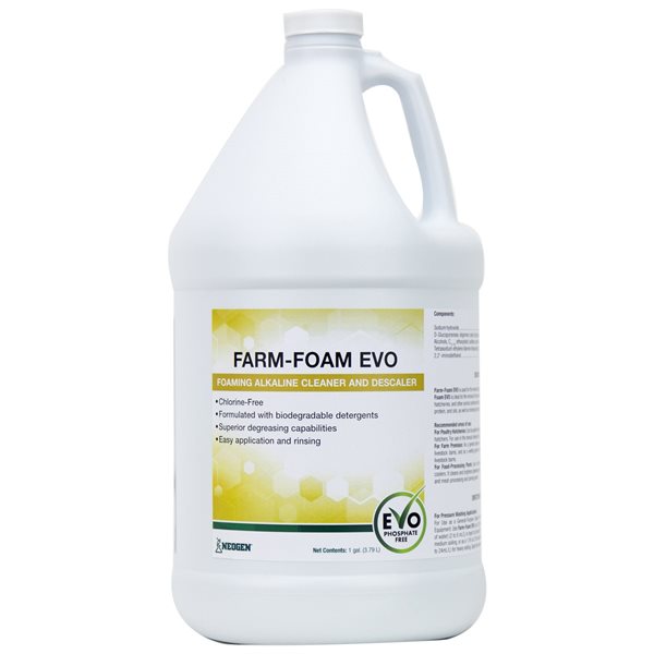 Farm-Foam EVO foaming alkaline cleaner and descaler 3.8 L