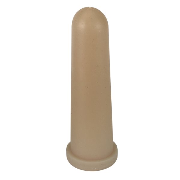 Calf teat Latex, X-pierced, beige,100mm