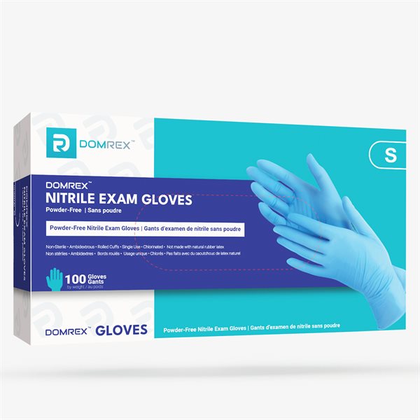 DOMREX blue nitrile gloves 4 mil. p / free (S) box / 100