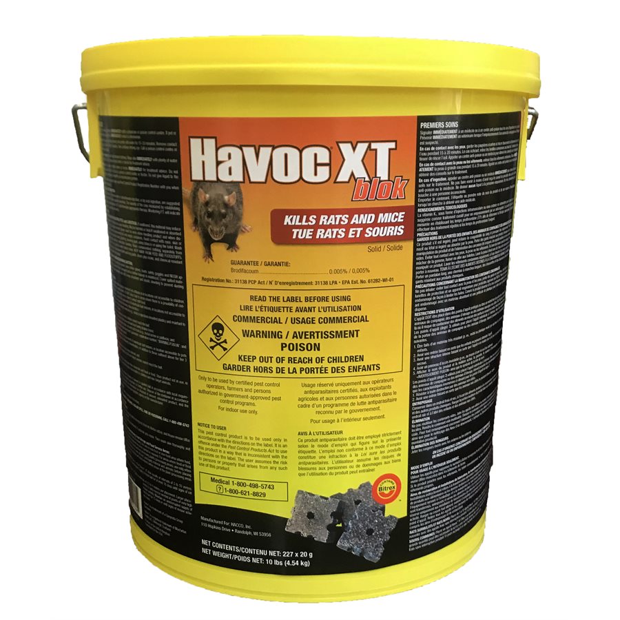 HAVOC-XT Rodent Control Blocks pk / 227 x 20g 4.5kg