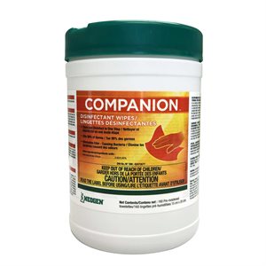 COMPANION Disinfectant wipes 15 cm x 20 cm pk / 160